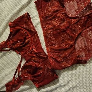 Torrid Curves Long-Line bra and lace panty set - New
